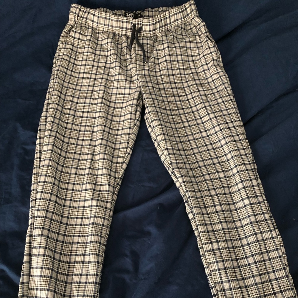 Trendy Plaid Jogger Pants
